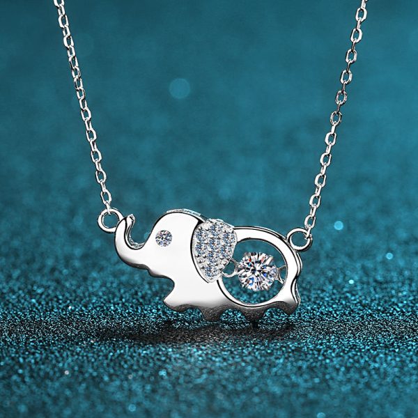AZ140-X Platinum PT950 18K White Gold 0.5ct Moissanite Necklace Pendants for Women Jewelry AAA Moissanite Quality - Image 5