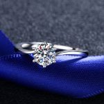 AZ020-J 925 Silver 0.8 Carat Moissanite Ring Fashion Sparkling Gorgeous Jewelry Gift Suitable for Wedding Party Mother's Day - Image 4
