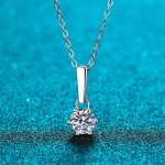 AZ230-X Fashion Trendy Luxury Classic Moissanite Diamond-set Paw 6 Necklace For Women 925 Silver Party Charms Jewelry Gift - Image 5