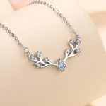 AZ323-X MoisaLuxe Official Store GRA Moissanite Plata Sterling 925 Silver Pendant Necklace Deer Antlers Clavicle Chain Jewelry Gift - Image 3