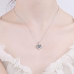AZ385-X Certified GRA Moissanite Heart Necklace 1.0ct Women Gemstone S925 Silver Pendant Wedding Valentine's Day Gift Wholesale - Image 2