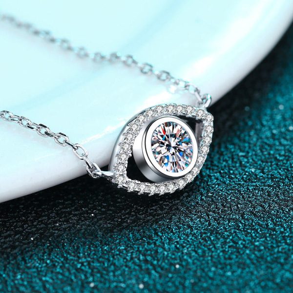 AZ425-X  5mm D Color Moissanite Necklace Lab Diamond GRA Certified Fine Jewelry 925 Sterling Silver Necklaces Wedding for Women - Image 4