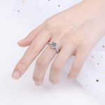 AZ198-J Moissanite Zircon Engagement Ring Adjustable Men and Women Models Pair Ring Classic Fashion Jewelry 1-615 - Image 2