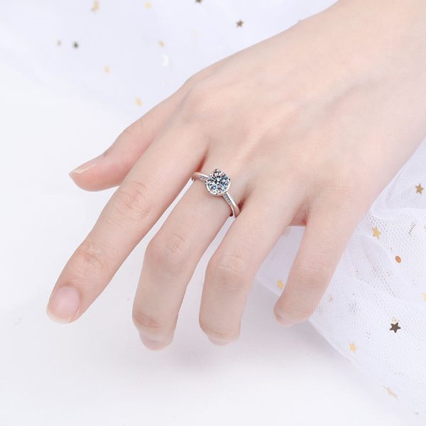 AZ198-J Moissanite Zircon Engagement Ring Adjustable Men and Women Models Pair Ring Classic Fashion Jewelry 1-615 - Image 2