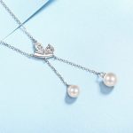 AZ791-X Lefei Fashion Luxury Classic Moissanite Diamond-set Pearl Tassel Butterfly Necklaces Women 925 Silver Party Jewelry Gift - Image 3