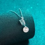 AZ844-X Fashion Luxury Classic Moissanite Diamond-set Pearl Design Circle Necklace For Women 925 Silver Party Jewelry Gift - Image 3