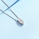 AZ878-X 1CT Marquise Cut Moissanite Necklace for Women Box Chain 5*10mm Stone S925 Sterling Silver Pendant Lab Diamond Jewelry - Image 3