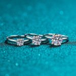 AZ240-J Moissanite Decor S925 Sterling Silver Ring for Women Fireworks Snowflake Shaped Exquisite Ring Jewelry for Women - Image 5