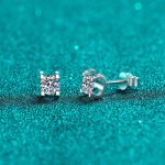 AZ204-E GRA Certified Classic Earrings Manufacturer Customized S925 Sterling Silver Round Cut Moissanite Women Earrings - Image 3
