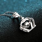AZ027-X Luxury Platinum PT950 18K White Gold 0.5ct Moissanite Necklace for Women Pendant AAA+ Moissanite Quality Jewelry - Image 4