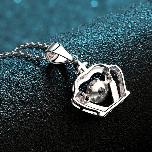 AZ027-X Luxury Platinum PT950 18K White Gold 0.5ct Moissanite Necklace for Women Pendant AAA+ Moissanite Quality Jewelry - Image 4