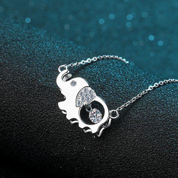 AZ140-X Platinum PT950 18K White Gold 0.5ct Moissanite Necklace Pendants for Women Jewelry AAA Moissanite Quality - Image 4