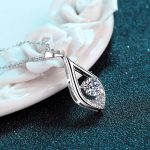 AZ041-X Designer Platinum PT950 Moissanite Necklace for Exquisite Women 0.5ct Dcolor Pendant Jewelry Wedding Sparkling Round Cut Diamond - Image 4