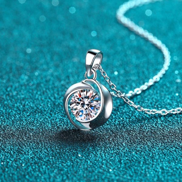 AZ446-X Lefei Fashion Trendy Luxury Classic Moissanite Diamond-set  Cyclone Necklace Women s925 Silver Party Charms Jewelry Gift - Image 4