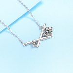 AZ466-X Fashion Luxury Trendy Classic Fresh Moissanite Simple Cross Necklace For Women Girl 925 Silver Party Charm Jewelry - Image 3
