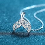 AZ551-X Nabest Elegant Women 925 Sterling Silver VVS Moissanite Necklaces Promise Bride Fish Tail Mermaid Pendant Chokers Jewelry - Image 4