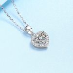 AZ652-X Lovers Heart 3ct Simulated Diamond Pendant Real 925 Sterling Silver Charm Party Wedding Pendants Necklace For Women Jewelry - Image 3