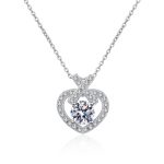 AZ798-X Fashion Trend Luxury Classic Moissanite Diamond-set Lock Heart Necklace Women 925 Silver Party Charms Jewelry Gift
