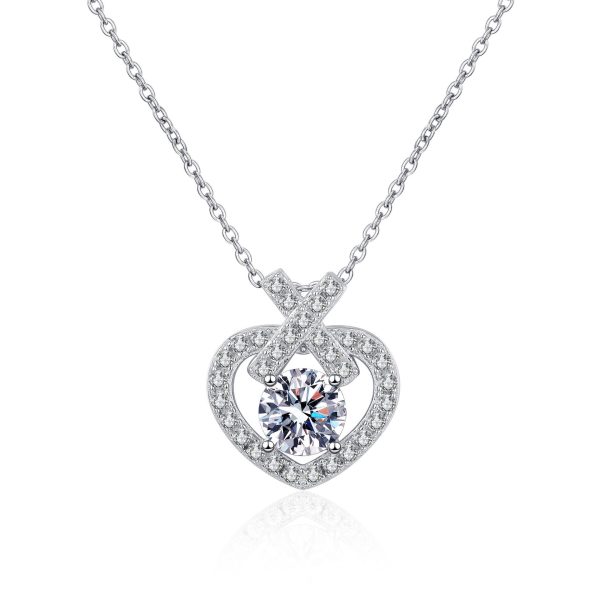 AZ798-X Fashion Trend Luxury Classic Moissanite Diamond-set Lock Heart Necklace Women 925 Silver Party Charms Jewelry Gift