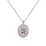 AZ806-X Moissanite Necklace Never Fade Moissanite Pendant Yellow Gold 18k Mossanite Diamond Necklace 925 Certified Sterling Silver Women