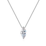 AZ878-X 1CT Marquise Cut Moissanite Necklace for Women Box Chain 5*10mm Stone S925 Sterling Silver Pendant Lab Diamond Jewelry