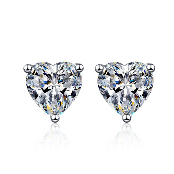 AZ417-E Natural Garnet Amethyst Citrine Peridot Blue Topaz 925 Sterling Silver Heart Stud Earrings for Women Gemstone Jewelry