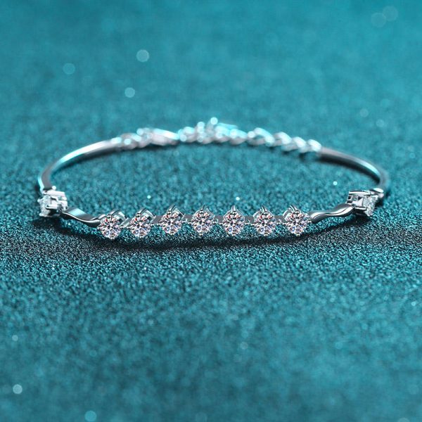 AZ254-S Fashion Fine Luxury Classic 1.35Ct Moissanite Design Braceles For Women s925 Sterling Silver Party Wedding Jewelry - Image 5