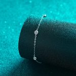 AZ896-S Daughter Platinum PT950 Bracelets Women Birthday Gift Moissanite Diamond 0.5ct Luxury Chain Valentine's Day Girl Fine Jewelry - Image 4