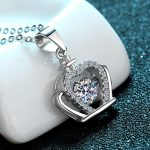 AZ027-X Luxury Platinum PT950 18K White Gold 0.5ct Moissanite Necklace for Women Pendant AAA+ Moissanite Quality Jewelry - Image 3