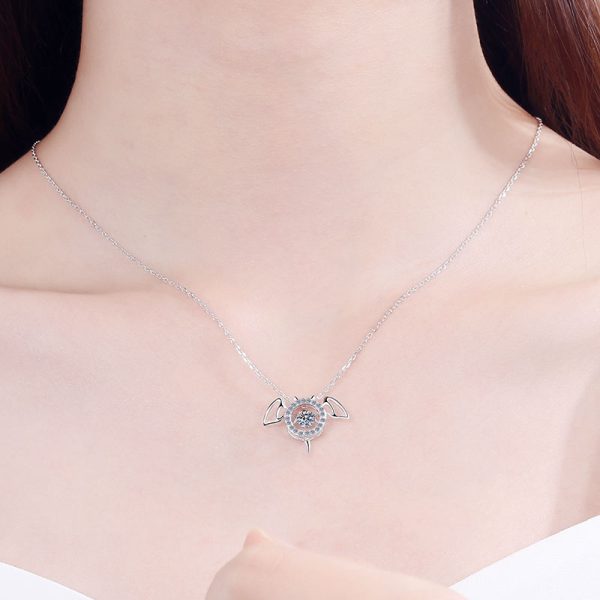 AZ139-X Platinum PT950 18K White Gold 0.3ct Moissanite Necklace Pendant for Women Jewelry High Clarity VVS Moissanite - Image 2