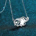 AZ140-X Platinum PT950 18K White Gold 0.5ct Moissanite Necklace Pendants for Women Jewelry AAA Moissanite Quality - Image 3