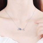 AZ174-X Platinum PT950 18K White Gold 1ct Moissanite Necklace Pendant Love for Women Timeless Wedding Jewelry - Image 2