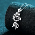 AZ203-X Platinum PT950 18K White Gold 0.3ct Moissanite Fish Necklace Pendant for Women Anniversary Gift Idea Jewelry - Image 3