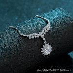AZ032-X Fashion luxury 0.5 CT Classic Moissanite Angle Wing Sunflower Necklace Women s925 Sterling Silver Party Jewelry - Image 3