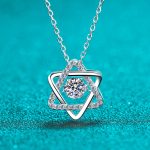AZ213-X 14K White Gold Real GRA Moissanite Necklace For Women 925 Sterling Silver 0.5ct Lab Diamond Necklace Fine Jewelry - Image 5