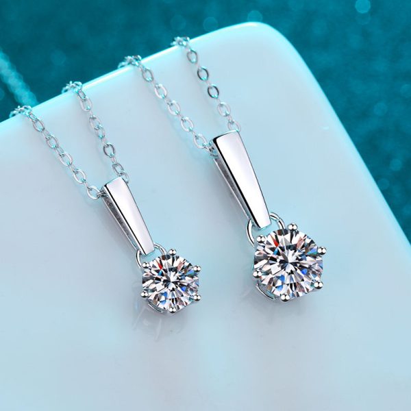 AZ230-X Fashion Trendy Luxury Classic Moissanite Diamond-set Paw 6 Necklace For Women 925 Silver Party Charms Jewelry Gift - Image 3