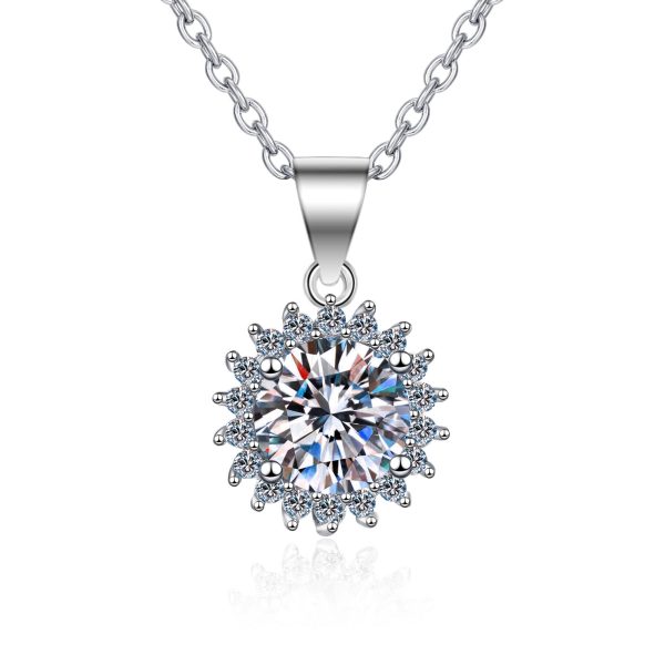 AZ276-X Designer Necklace for Women of PT950 Platinum with 0.5/1/2/3/5Ct Moissanite Diamond Shiny Pendant Fine Jewelry girl Gift daily