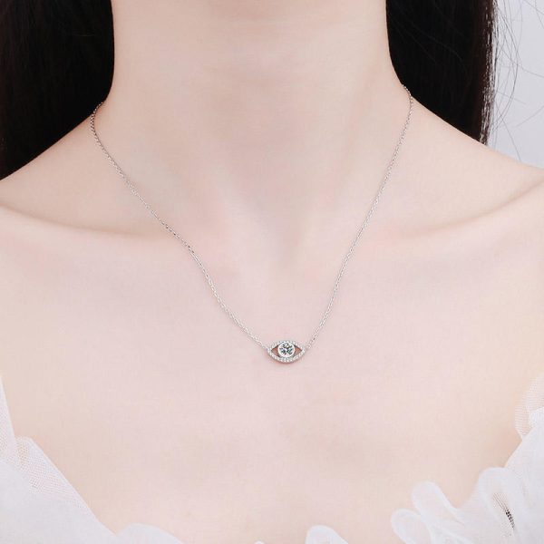 AZ425-X  5mm D Color Moissanite Necklace Lab Diamond GRA Certified Fine Jewelry 925 Sterling Silver Necklaces Wedding for Women - Image 2