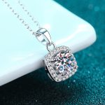 AZ427-X D VVS1 Moissanite Pandent Necklace for Women Sparkling Wedding Jewelry with GRA 925 Sterling Sliver Plated 18k Necklace - Image 5