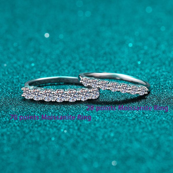 AZ068-J  D Color Moissanite S925 Sterling Silver Solitaire Ring with GRA Trendy Fine Jewelry Women Bridal Engagement Wedding Gift - Image 3
