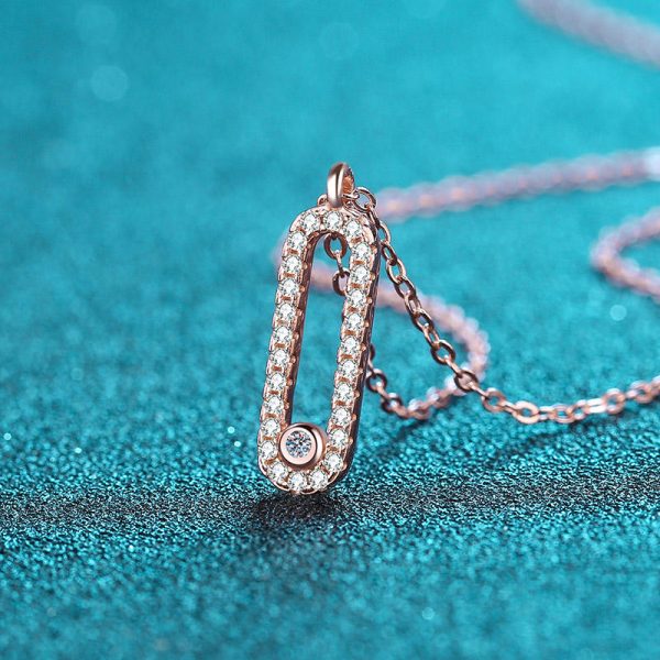 AZ438-X Platinum PT950 18K White Gold 0.28ct Moissanite Pendant for Women Luxury Celtic Knot Fine Jewelry - Image 5