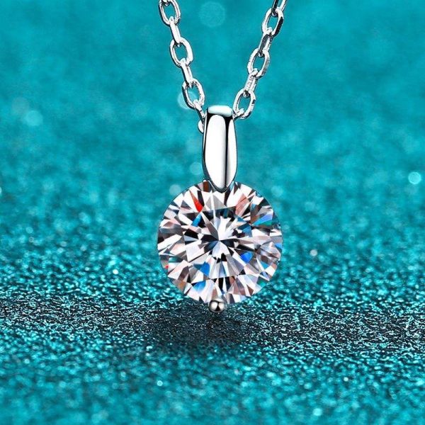 AZ442-X D VVS1 Moissanite Necklace Diamond Pandent 1-3ct GRA Certified s925 Sterling Silver 18k Necklaces for Women Dainty Gift - Image 5