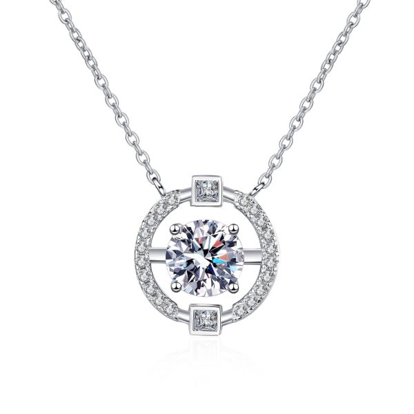 AZ443-X Designer Platinum Pt950 Necklace for Women Simple 1/2CT Moissanite Diamond Luxury Pendant Brilliant Birthday Gift Fine Jewelry