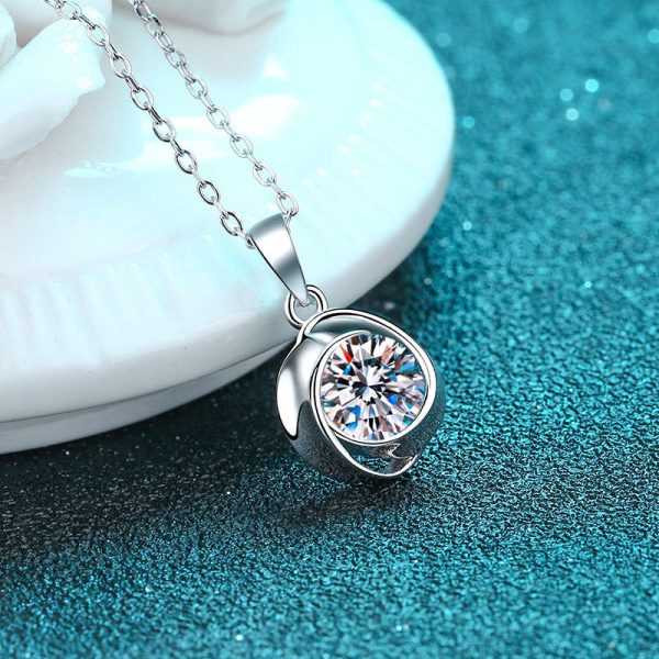 AZ446-X Lefei Fashion Trendy Luxury Classic Moissanite Diamond-set  Cyclone Necklace Women s925 Silver Party Charms Jewelry Gift - Image 3