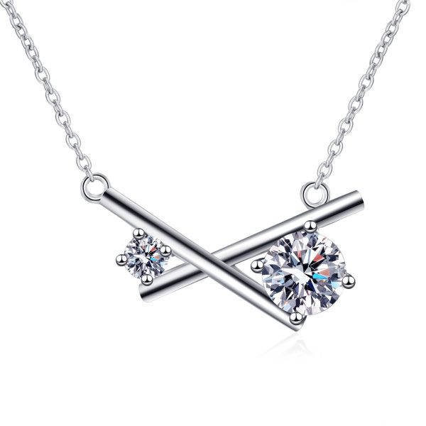 AZ466-X Fashion Luxury Trendy Classic Fresh Moissanite Simple Cross Necklace For Women Girl 925 Silver Party Charm Jewelry