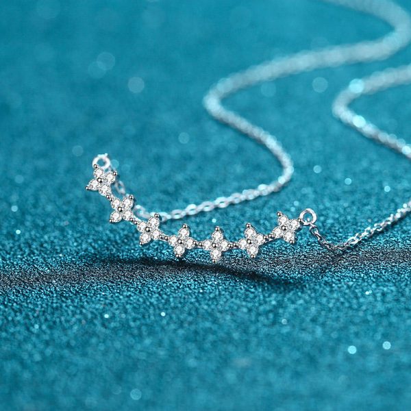 AZ474-X S925 Pure Silver Pearl Necklace Pendant Collarbone Chain Accessory - Image 3