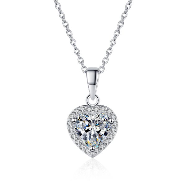 AZ652-X Lovers Heart 3ct Simulated Diamond Pendant Real 925 Sterling Silver Charm Party Wedding Pendants Necklace For Women Jewelry
