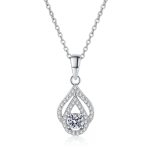 AZ716-X Fashion Trendy Luxury Classic Moissanite Hollow Waterdrop Necklaces For Women 925 Silver Party Charms Jewelry Gift