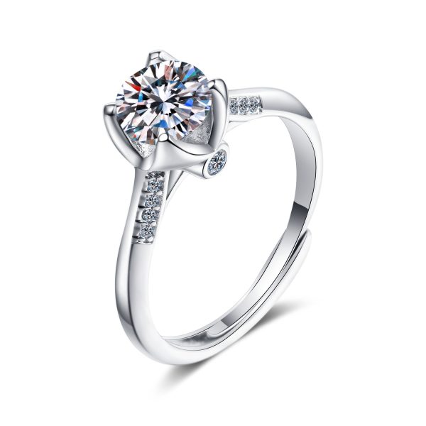 AZ198-J Moissanite Zircon Engagement Ring Adjustable Men and Women Models Pair Ring Classic Fashion Jewelry 1-615