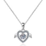 AZ107-X Fashion luxury Trend Classic 0.5ct Advertising Nimble Angle Heart Necklace For Women 925 Silver Party Charm Jewelry